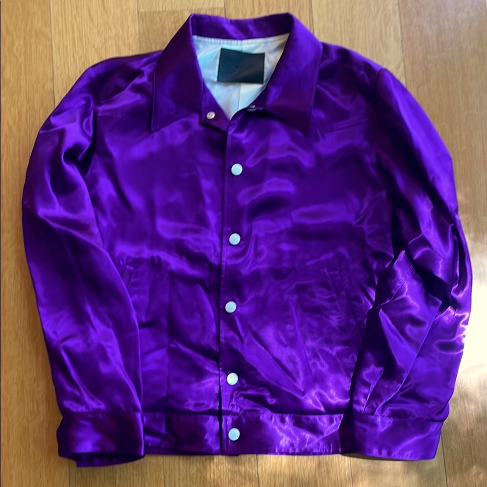 The Letters Radiant Purple Satin Jacket